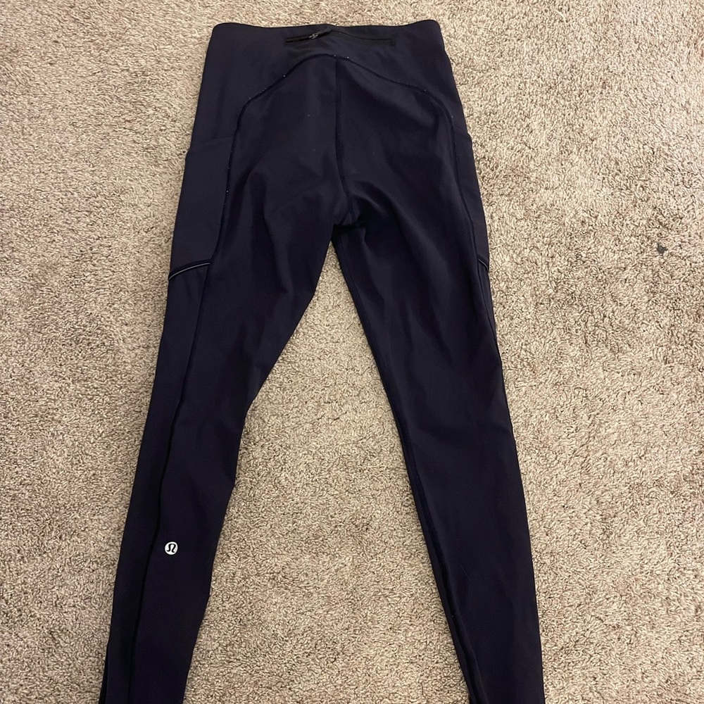 LULULEMON navy blue womens run high rise fast and free High-rise (didn’t sell)